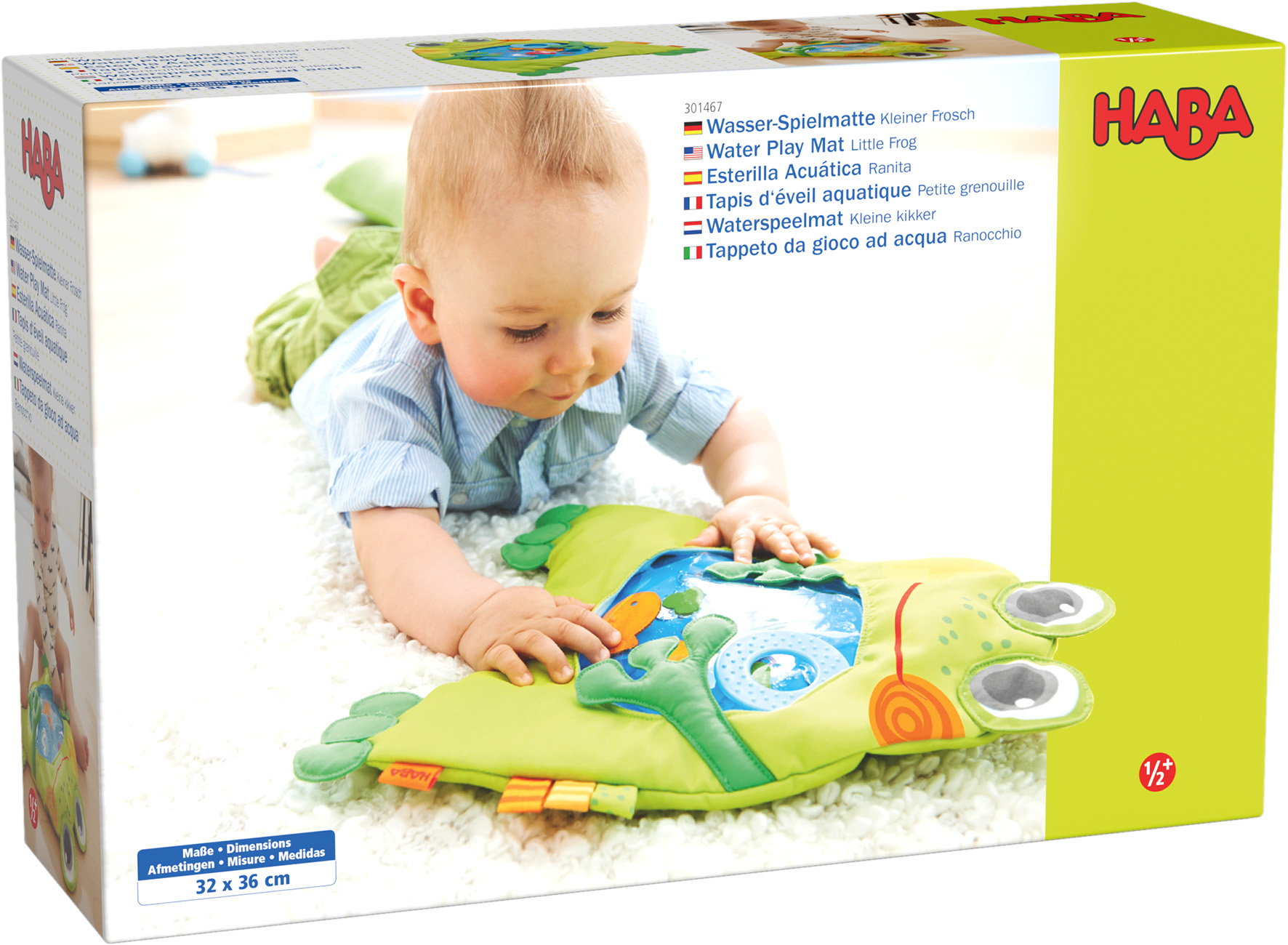 HABA Babywelt Spieltrainer Wasser Spielmatte Kleiner Frosch 1301467001