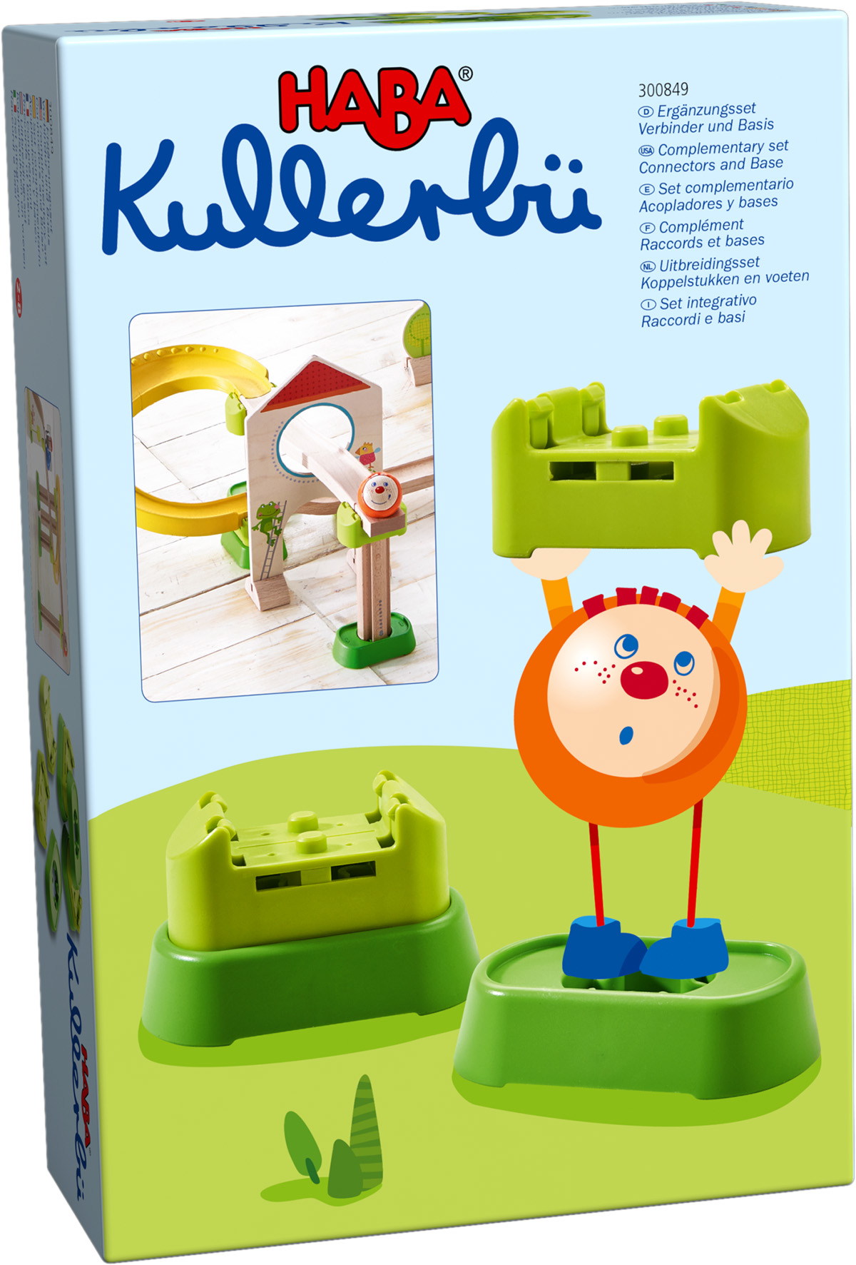 HABA Zubehör Kugelbahn Kullerbü Ergänzungsset Verbinder und Basis 1300849001