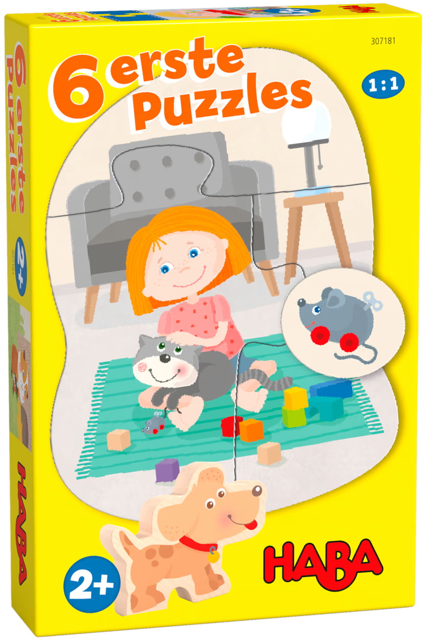 2, 3, 4 Teile HABA Kinder Puzzle 6 erste Puzzles Haustiere 1307180001