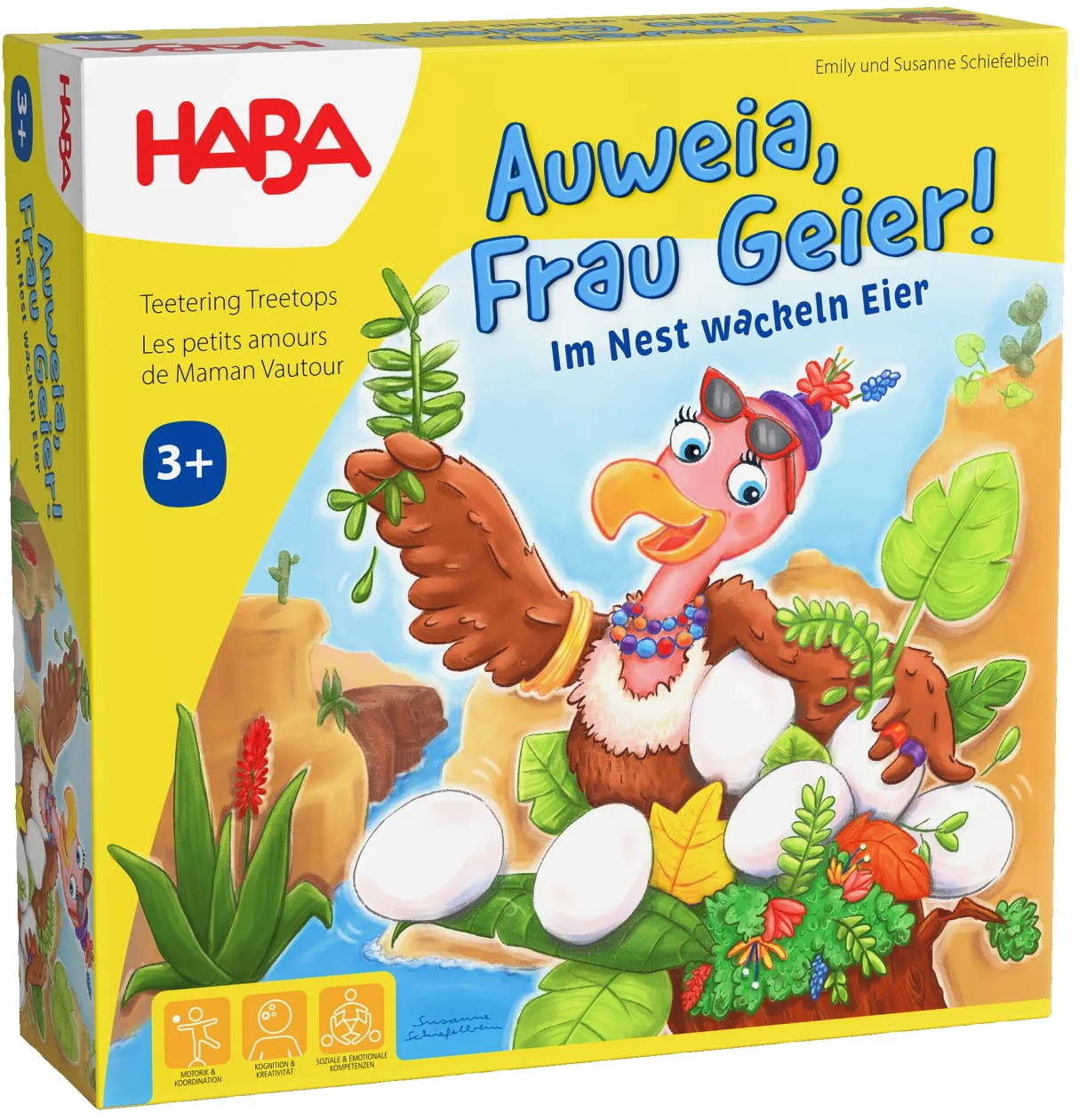 HABA Familienspiel Geschicklichkeitsspiel Auweia Frau Geier! 2011720001