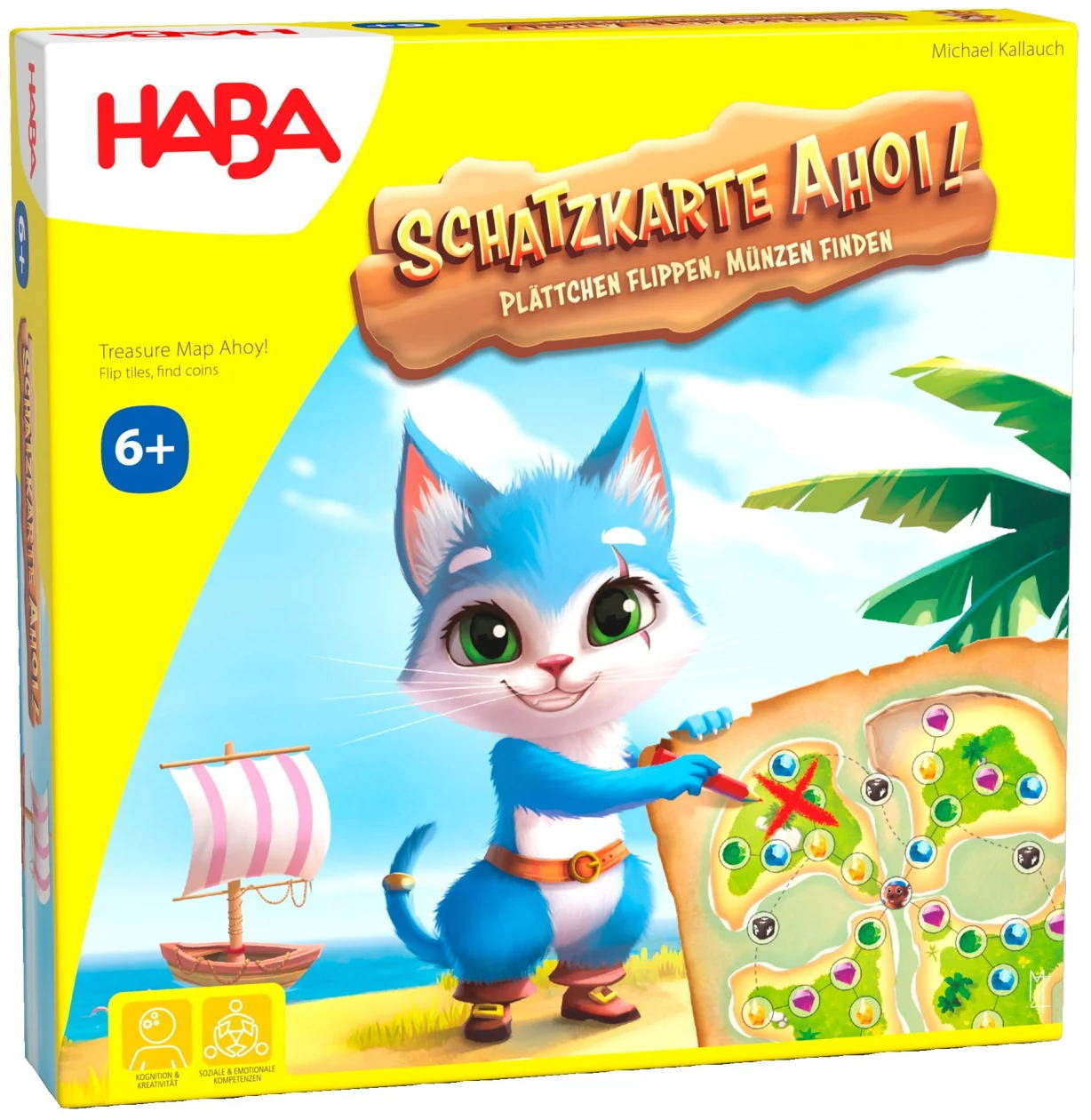 HABA Kinderspiel Wettlaufspiel Schatzkarte Ahoi! 2011824001