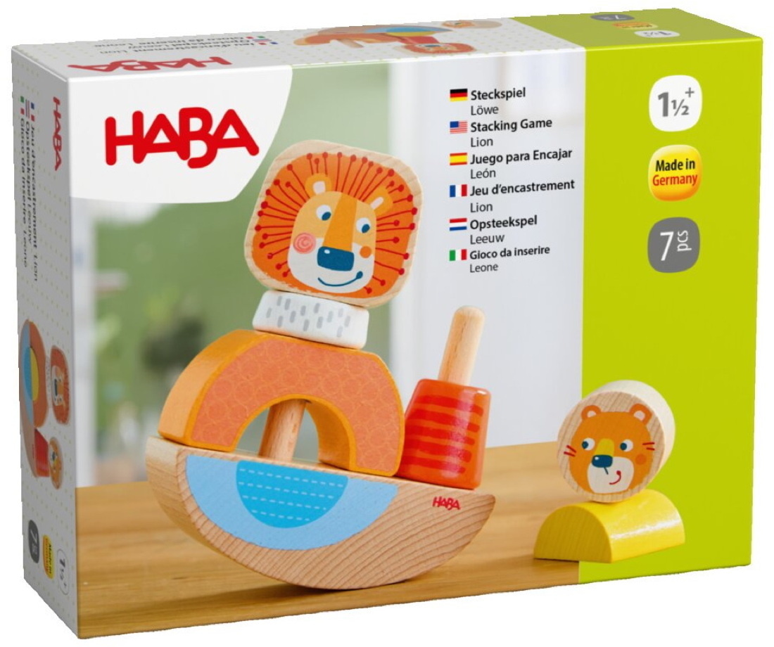 HABA Motorikspielzeug Steckspiel Löwe 2012245001