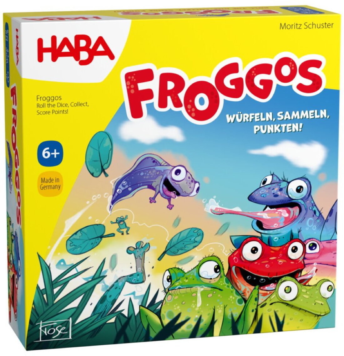 HABA Kinderspiel Würfelspiel Froggos Sammelspiel Würfelspiel 2012811001