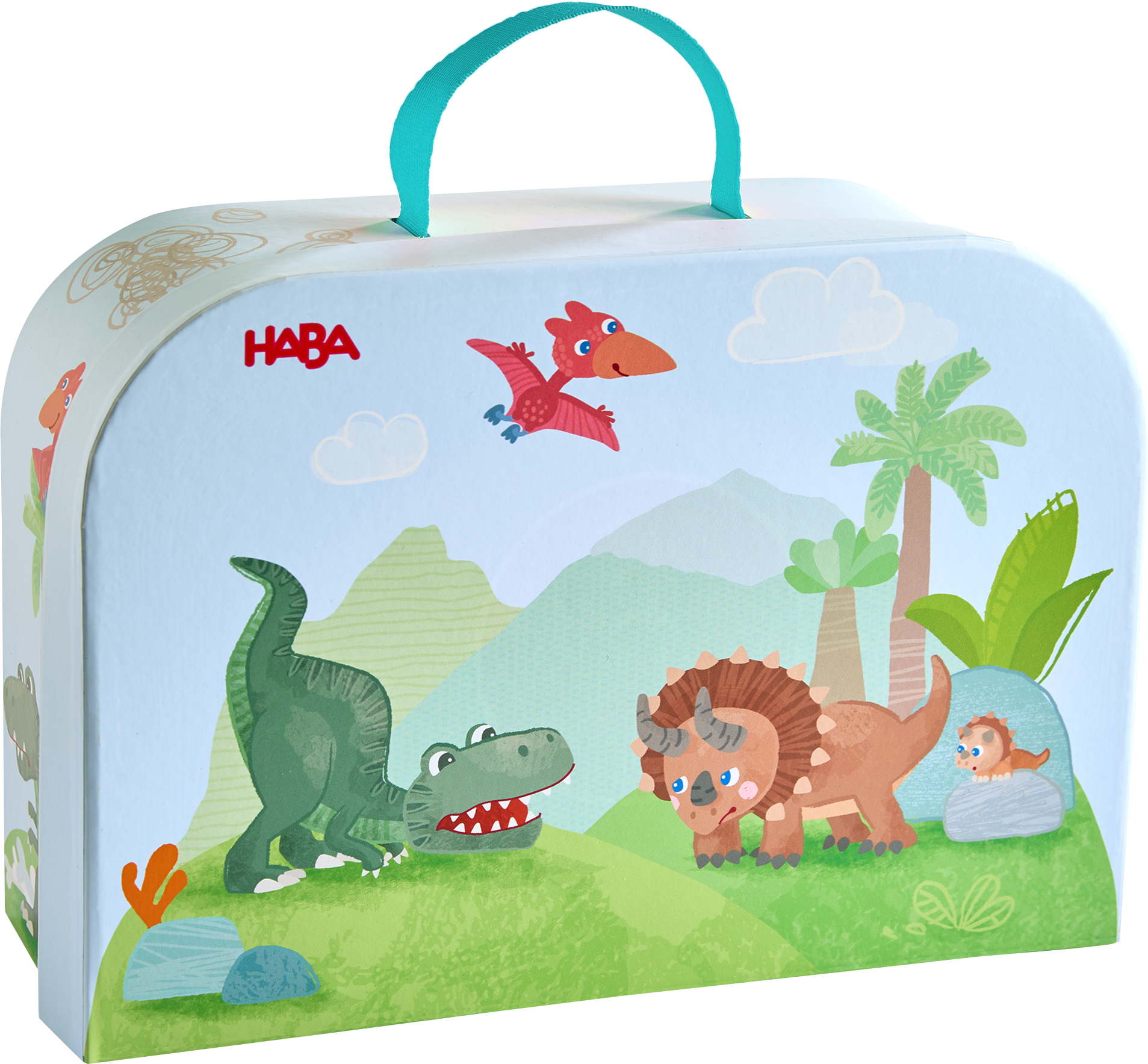 HABA Kleinkindwelt Spielwelten Spielwelt im Koffer Dinosaurier 2014170001