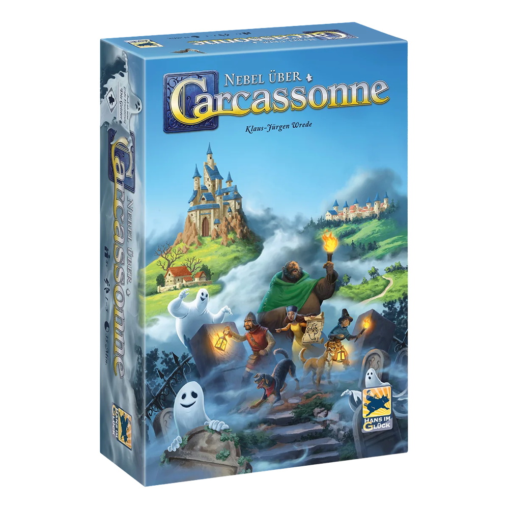 Hans im Glück Familienspiel Strategiespiel Nebel über Carcassonne HIGD0507