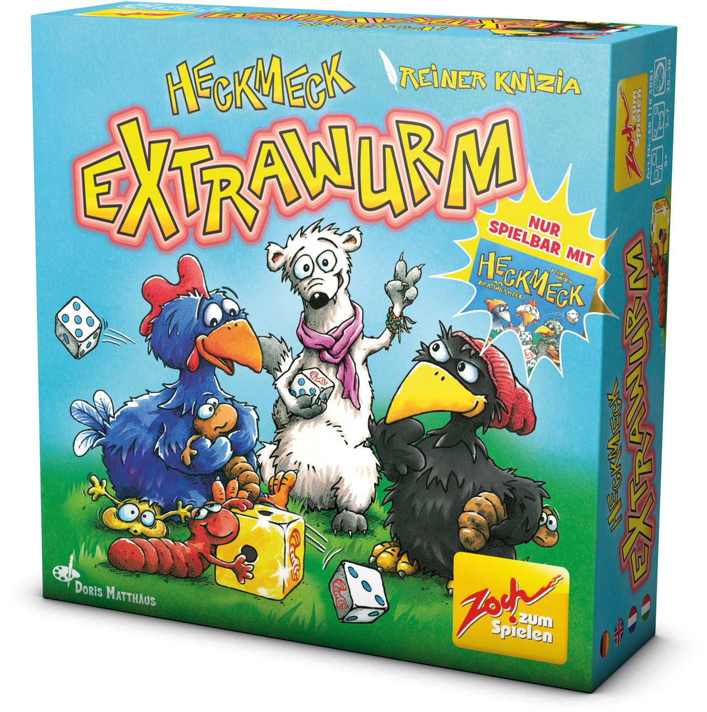 Zoch Familienspiel Würfelspiel Heckmeck Erweiterung Extrawurm 601105081