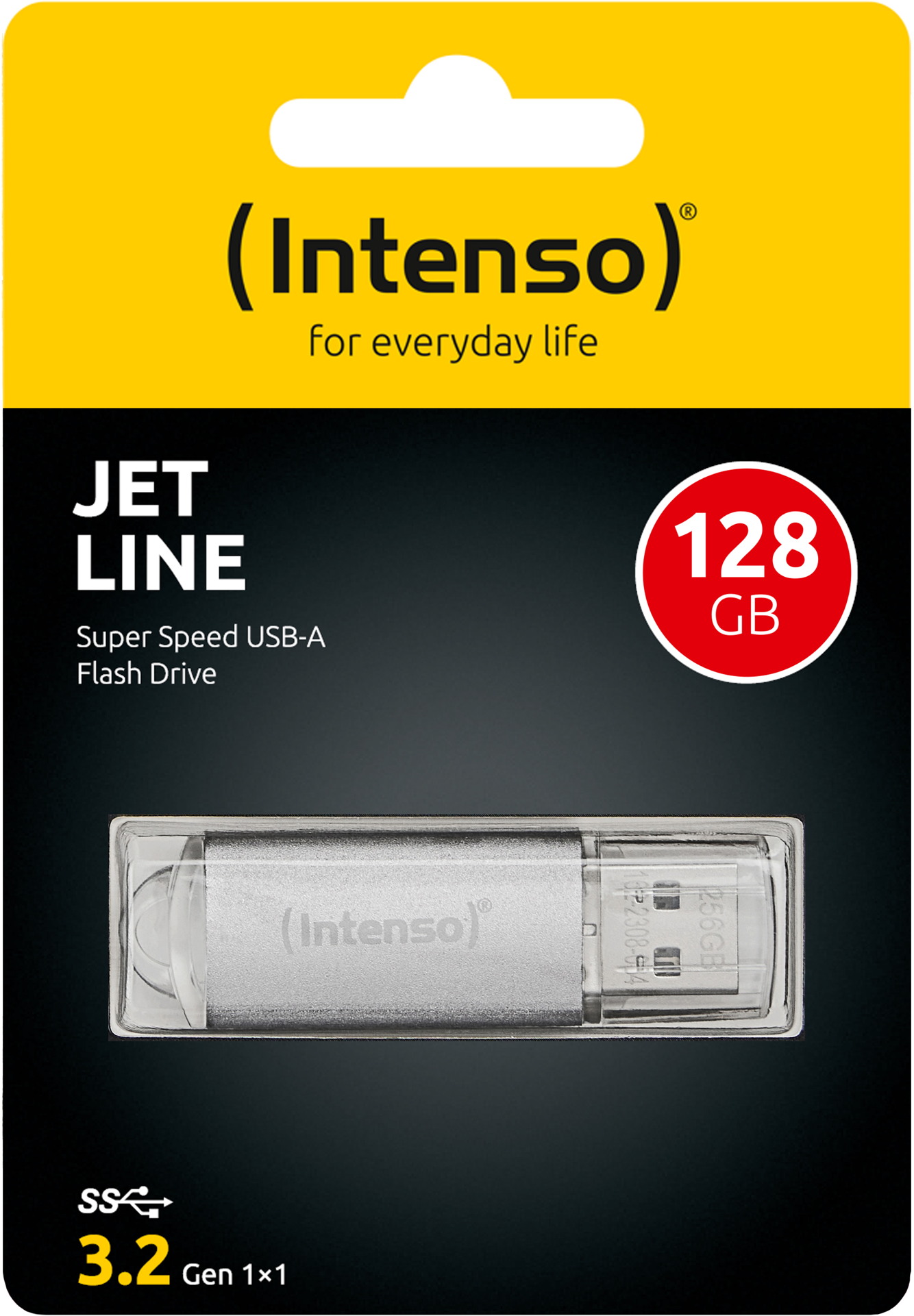 Intenso USB Stick 128GB Speicherstick Jet Line silber USB 3.2
