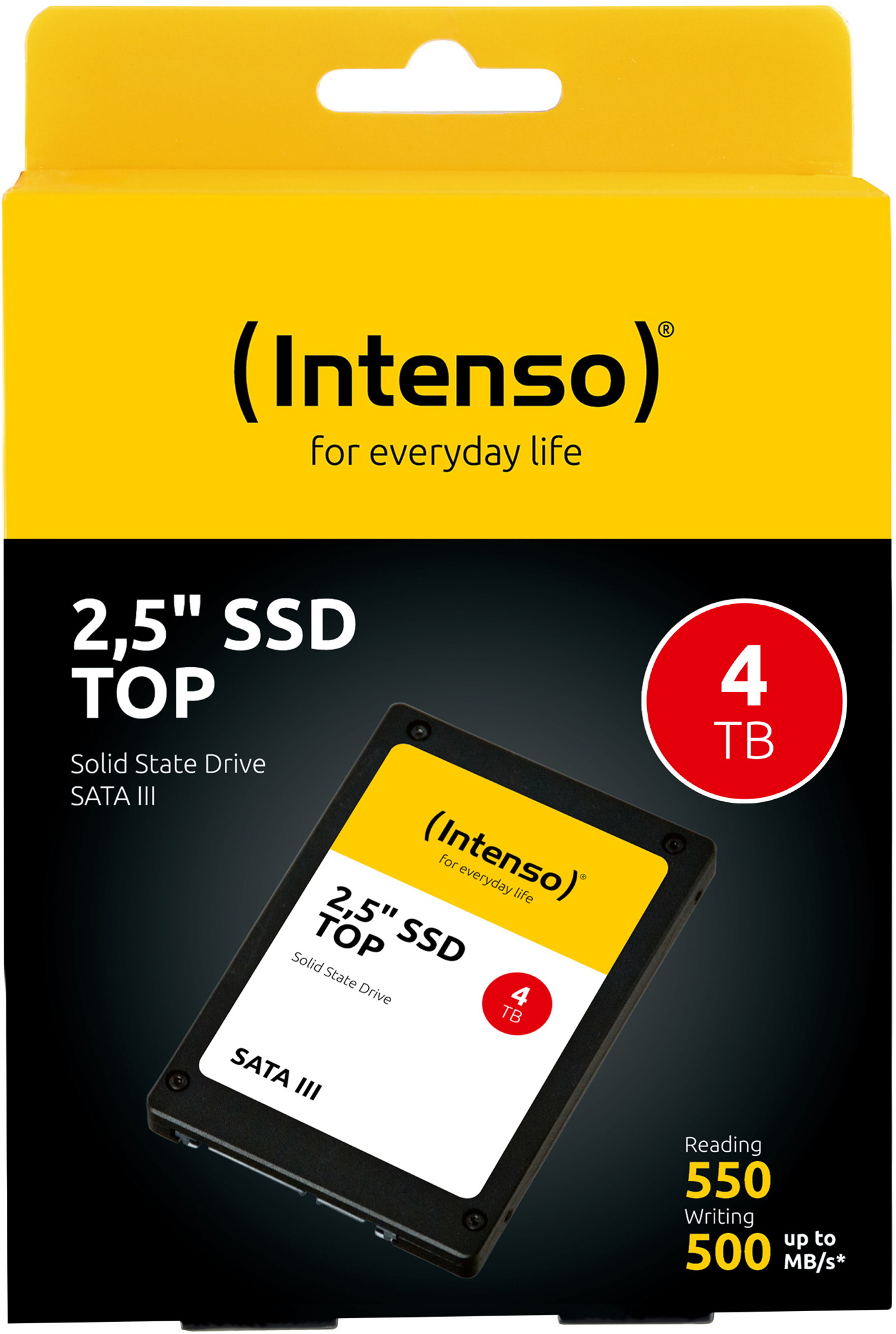 Intenso SSD interne Festplatte Top High-Speed 3D-Nand 2,5 Zoll 4TB SATA III