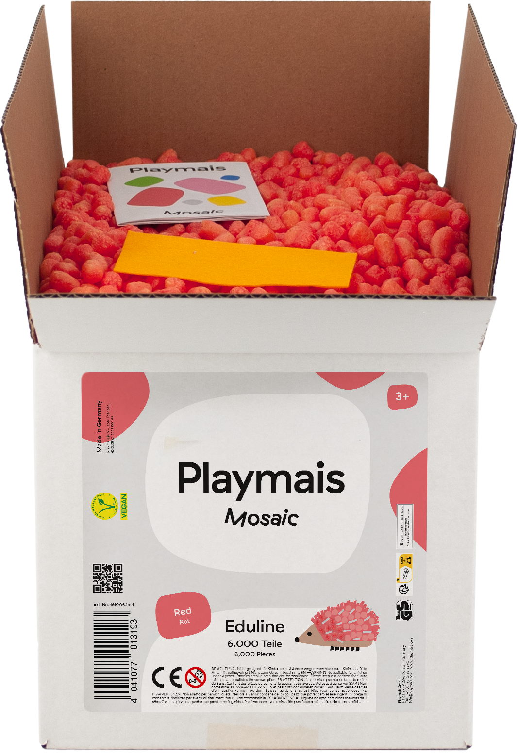 PlayMais Bastel Kreativität Eduline Mosaic Refill 6000 rot red ab 3 Jahren
