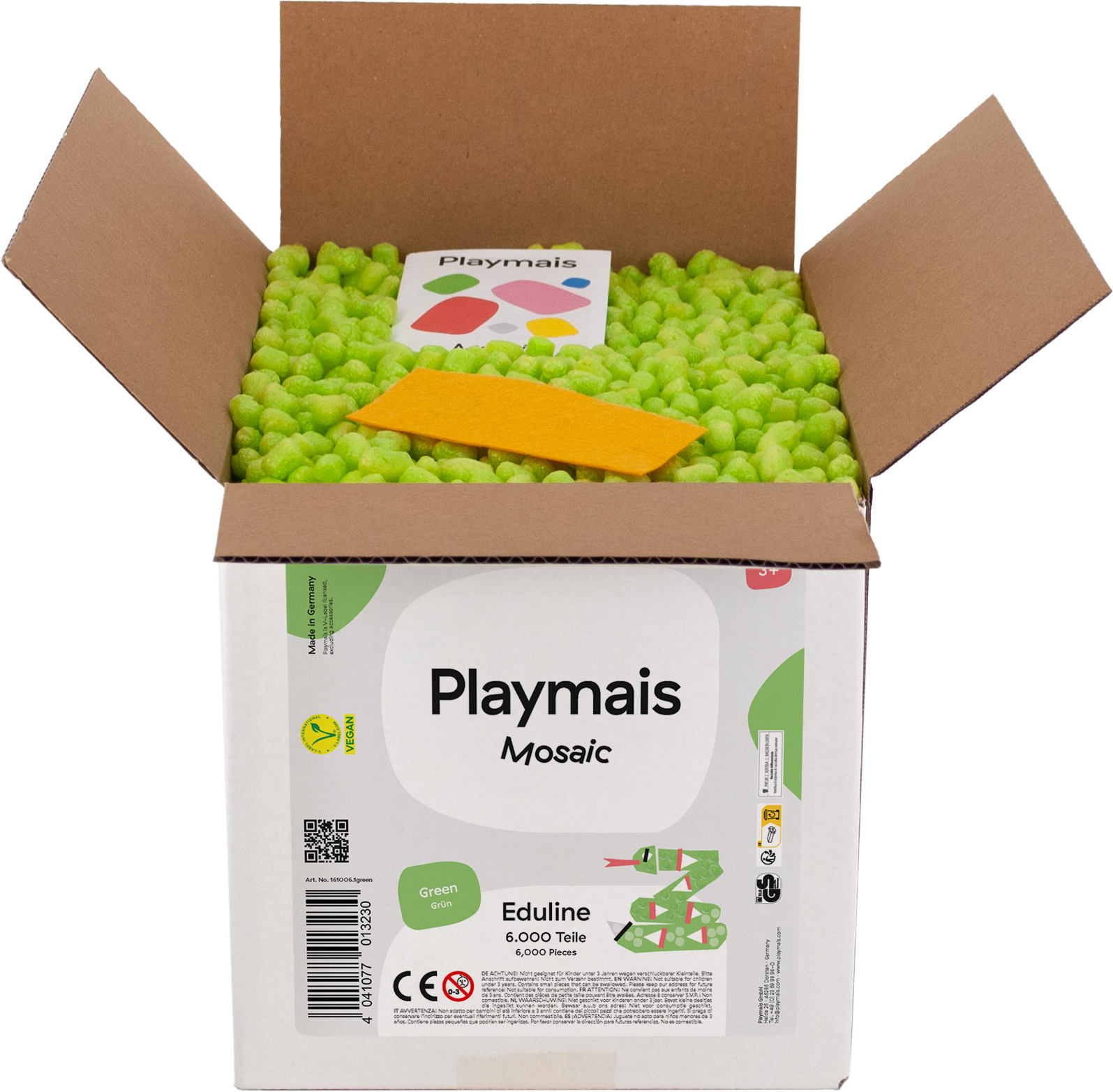PlayMais Bastel Kreativität Eduline Mosaic Refill 6000 grün green ab 3 Jahren