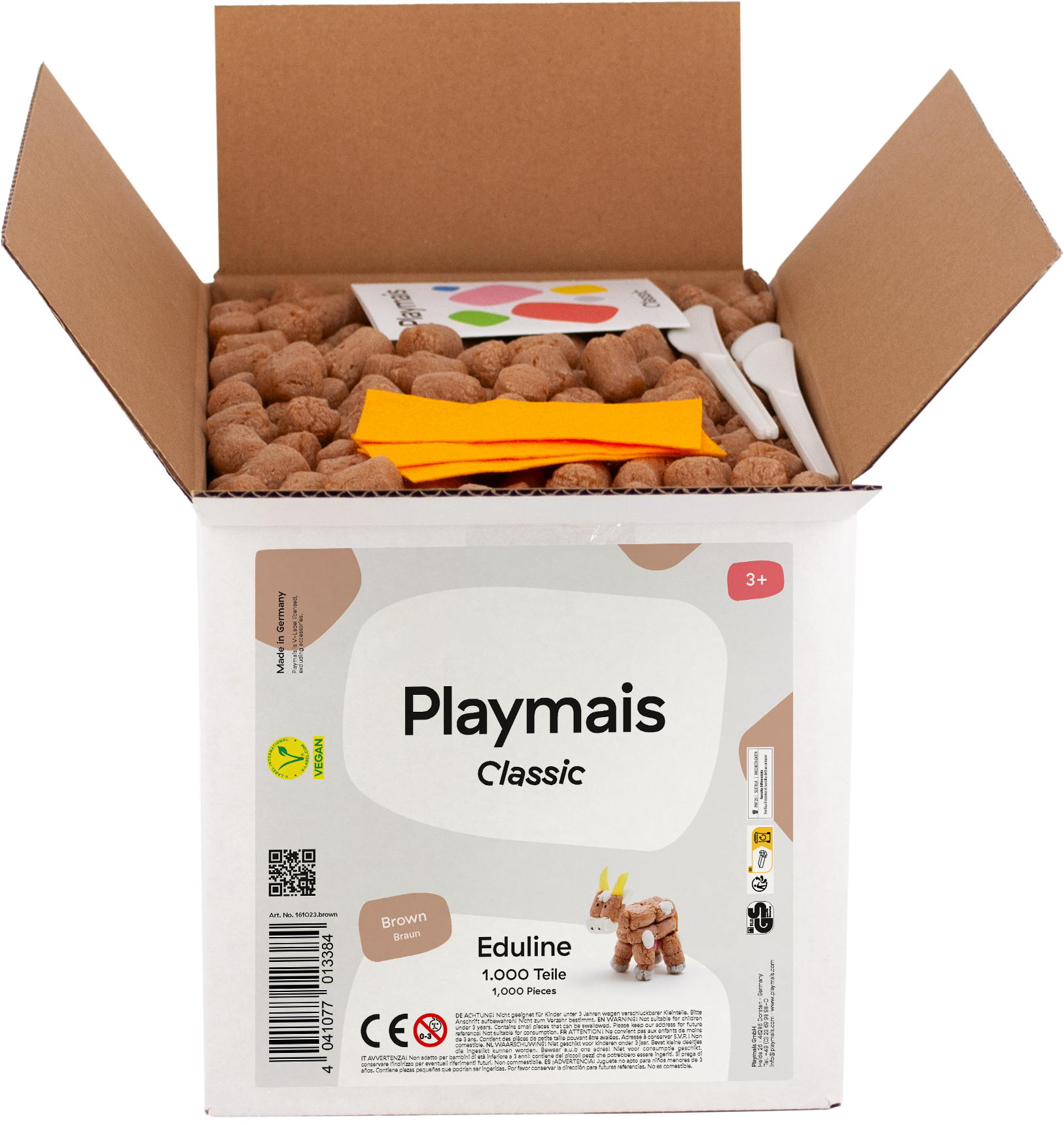 PlayMais Bastel Kreativität Eduline Classic Refill 1000 braun brown ab 3 Jahren