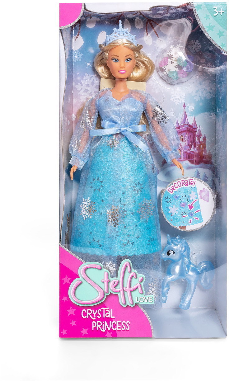Simba Puppe Steffi Love Crystal Princess mit Einhorn Freund 105733926