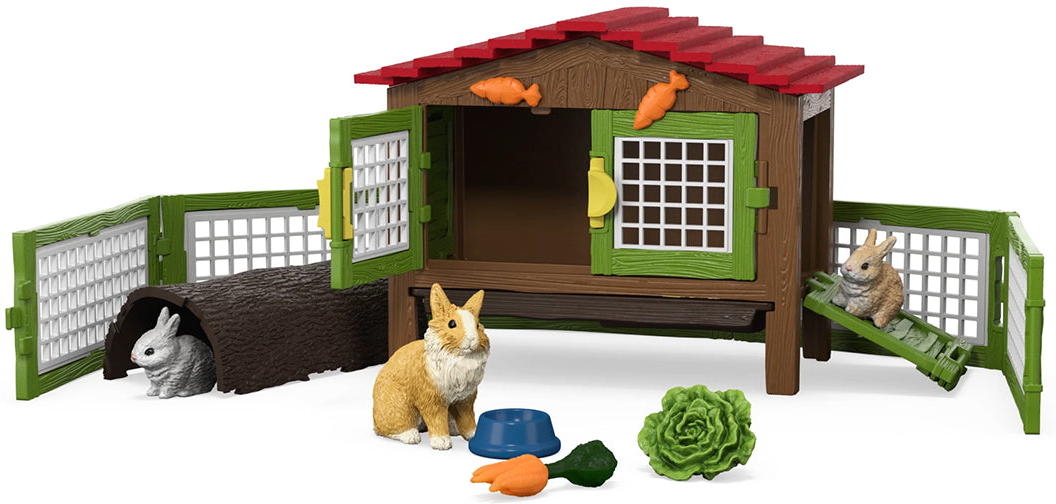 Schleich FARM WORLD Kaninchenstall Set 17 Teile 42728