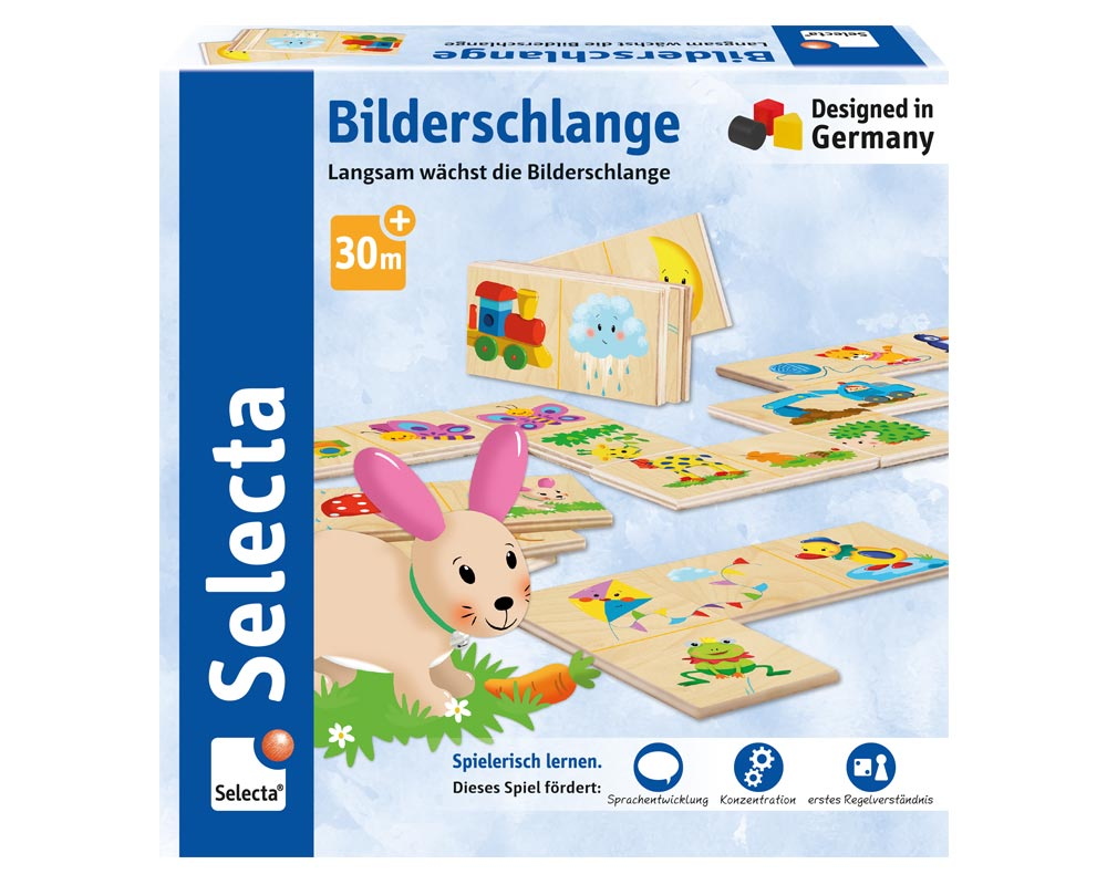 Selecta Kleinkindwelt Holz Legespiel Bilderschlange 20 Teile 63024