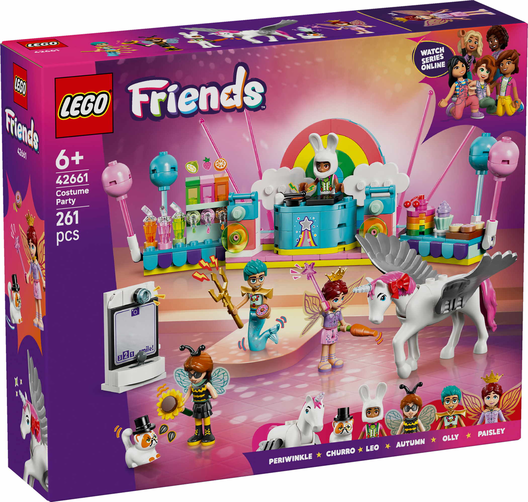 LEGO® Friends Kostümparty mit Einhorn und Fee 261 Teile 42661