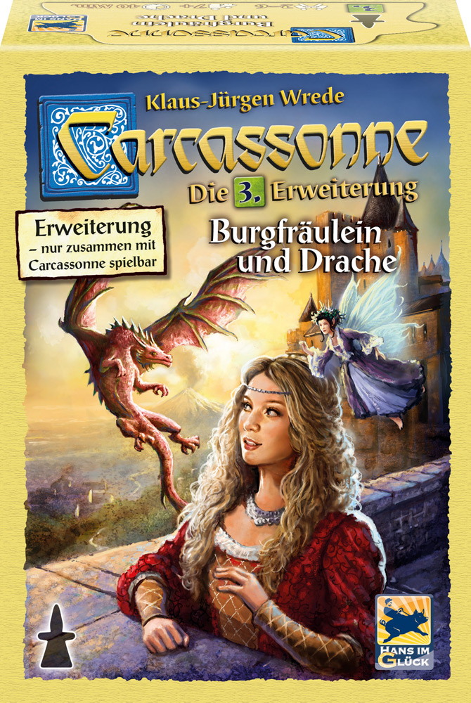 Hans im Glück Carcassonne 3. Erweiterung Burgfräulein und Drache HIGD0103