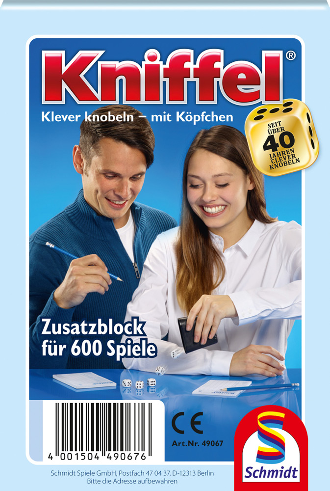 1 Schmidt Spiele Kniffelblock fr 600 Spiele 49067