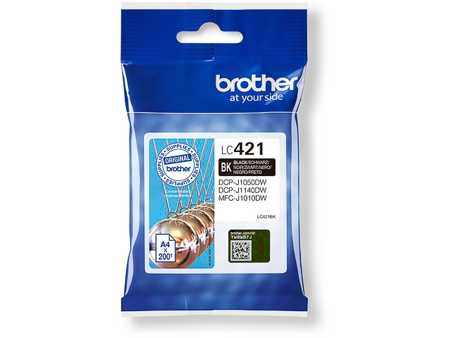 Brother Druckerpatrone Tinte LC-421 BK black, schwarz