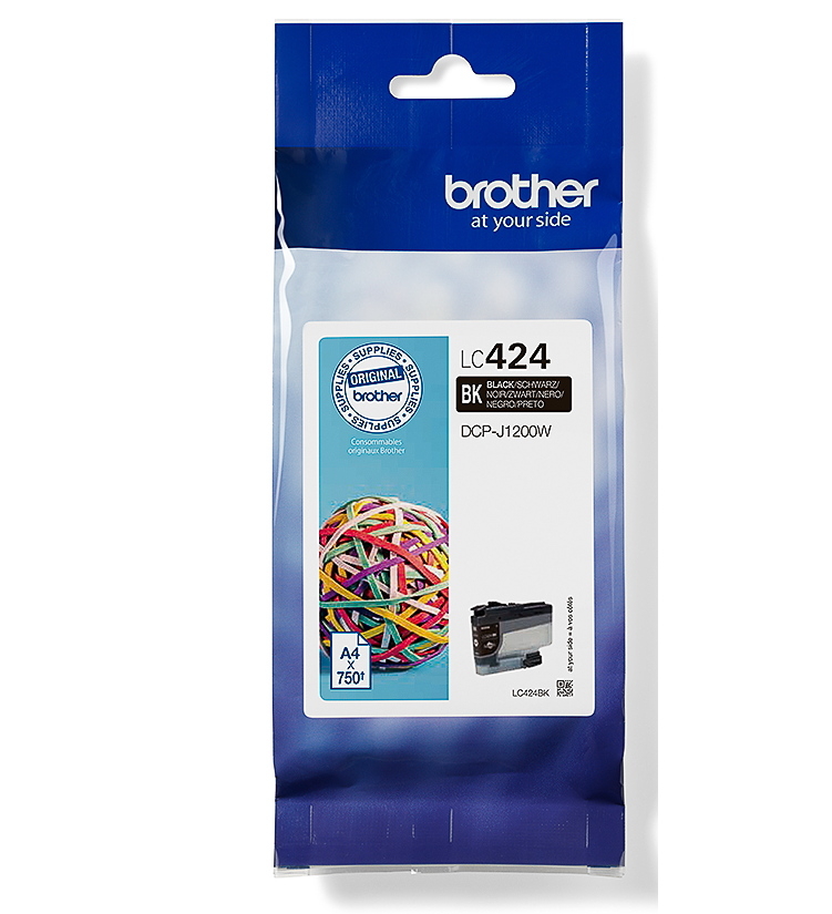 Brother Druckerpatrone Tinte LC-424 BK black, schwarz
