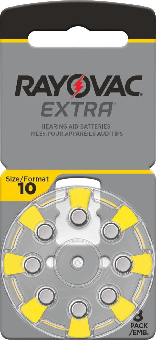 80 Rayovac 4610 Extra Advanced Typ 10 Zink-Luft Hörgerätebatterien im 8er Blister