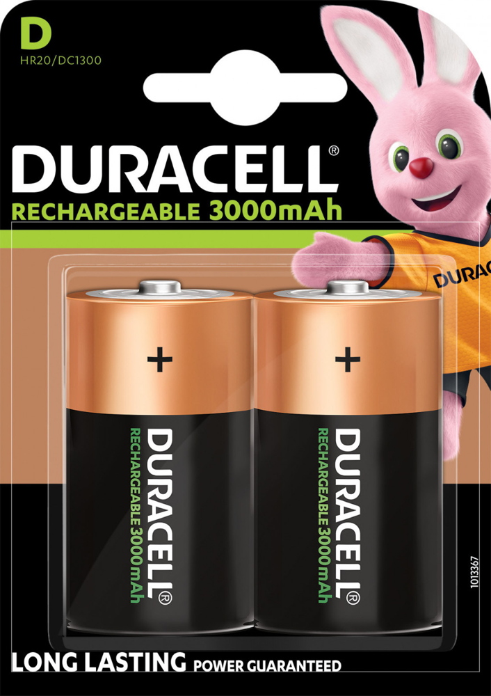10 Duracell Akku D 3000mAh Rechargeable NiMH im 2er Blister