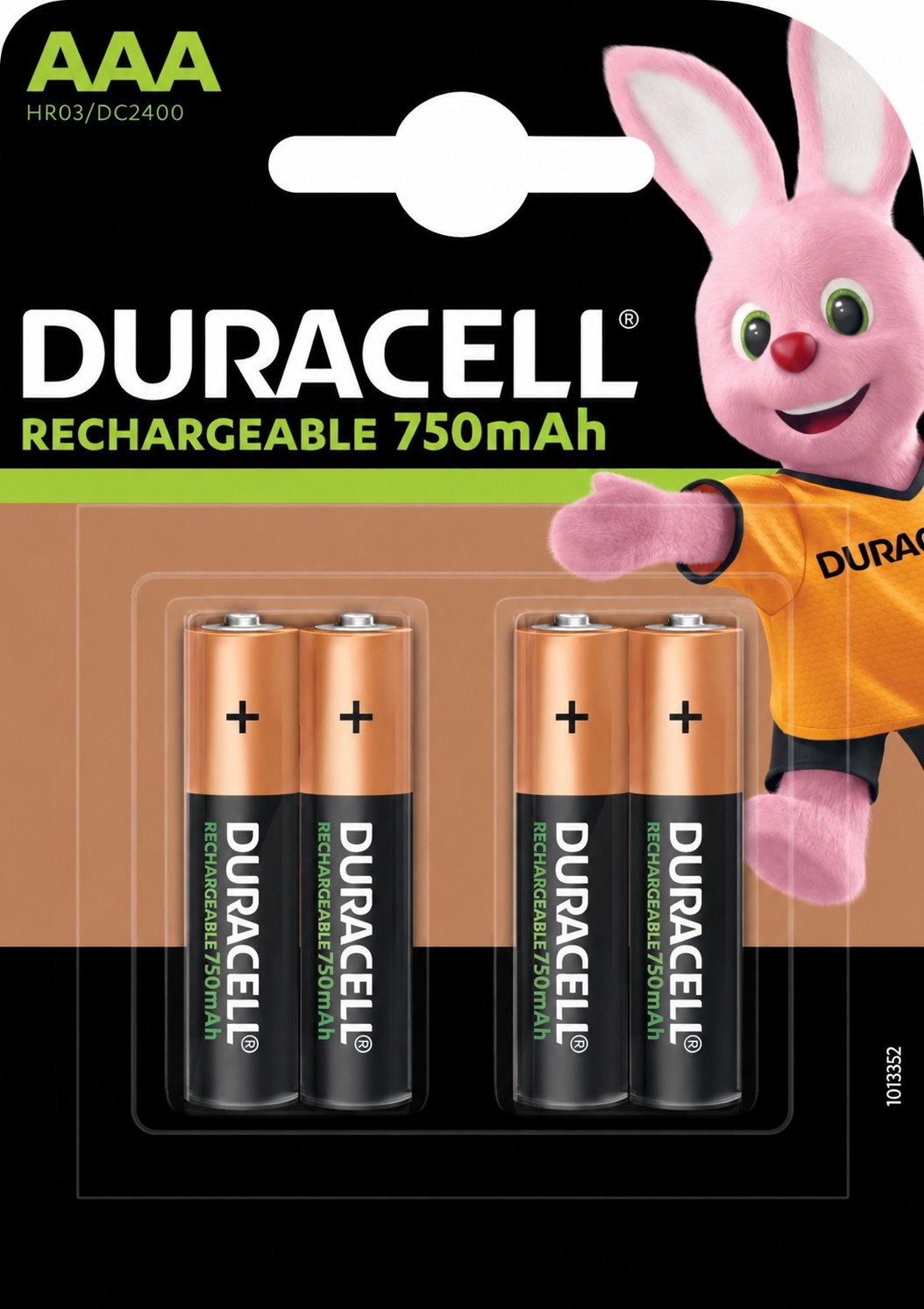 4 Duracell Akku AAA 750mAh Nickel-Metall-Hydrid im 4er Blister