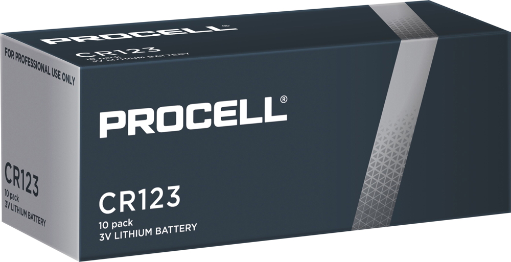 100 Duracell Procell Constant CR123A / DL123A / CR123 Lithium Batterien im 10er Karton