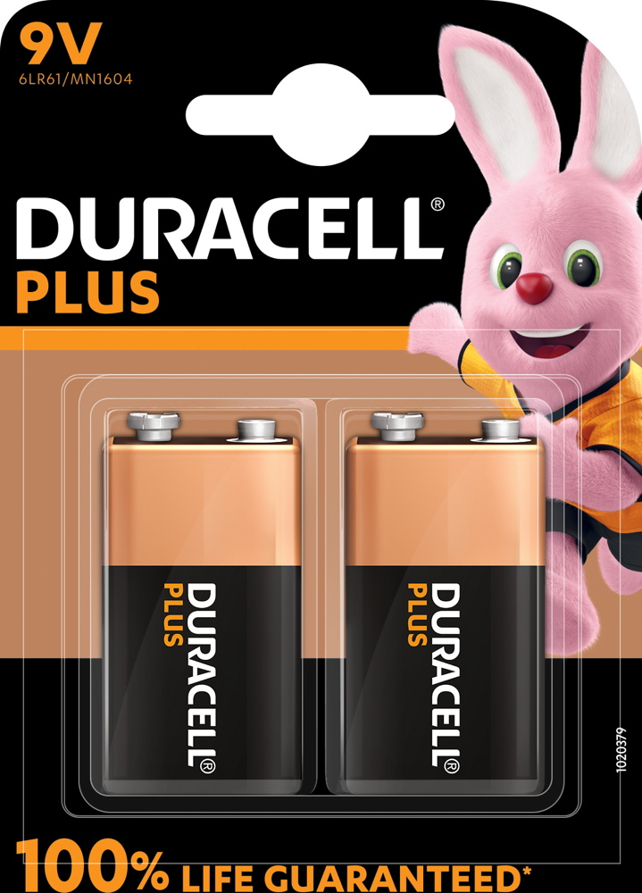 20 Duracell Plus 9V Block Alkaline 100% Life guaranteed Batterien im 2er Blister