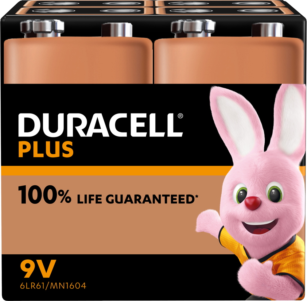 40 Duracell Plus 9V Block Alkaline 100% Life guaranteed Batterien im 4er Karton