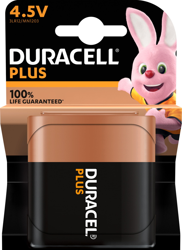 10 Duracell Plus 4,5V Alkaline 100% Life guaranteed Batterien Blister