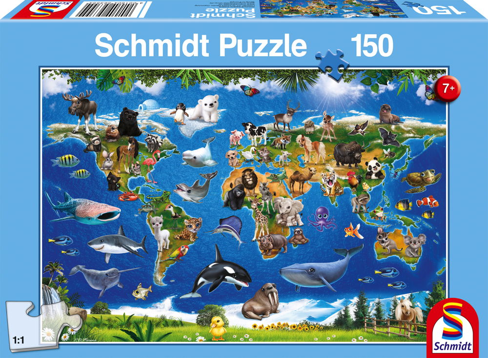 Schmidt Spiele Tiere In Afrika Puzzle – 150 Teile, Kinderpuzzle Ab 6 Jahren, Fördert Konzentration & Feinmotorik