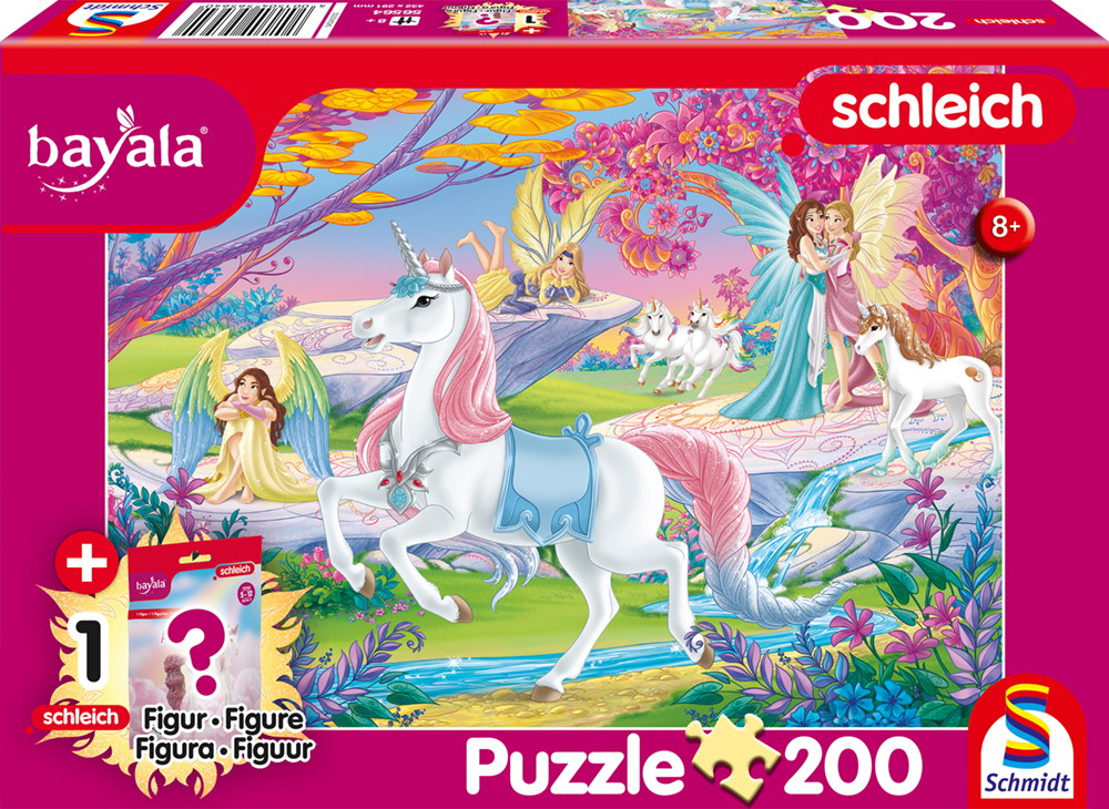 200 Teile Schmidt Spiele Kinder Puzzle Schleich Bayala Zauberhafte Elfen mit Figur 56564