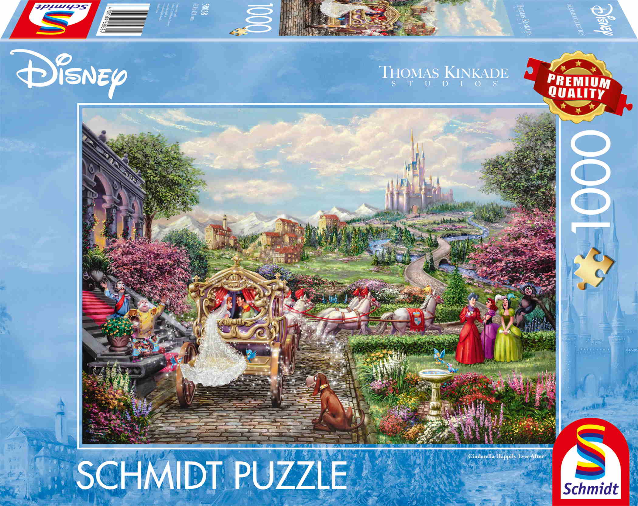 1000 Teile Schmidt Spiele Puzzle Thomas Kinkade Disney Cinderella Happily Ever After 58038