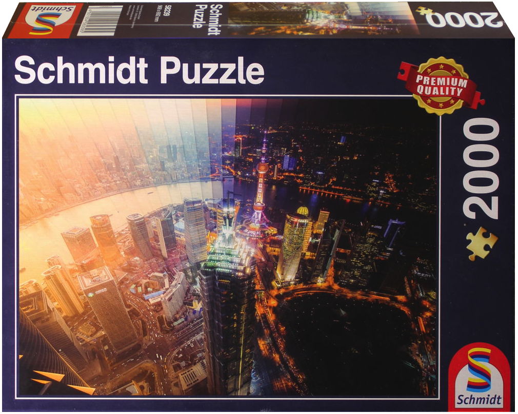 2000 Teile Schmidt Spiele Puzzle Tag und Nacht - Zeitscheibe 58239