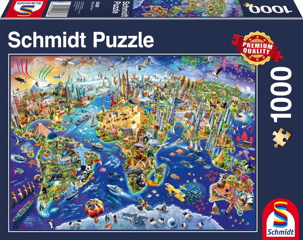 1000 Teile Schmidt Spiele Puzzle Entdecke unsere Welt 58288