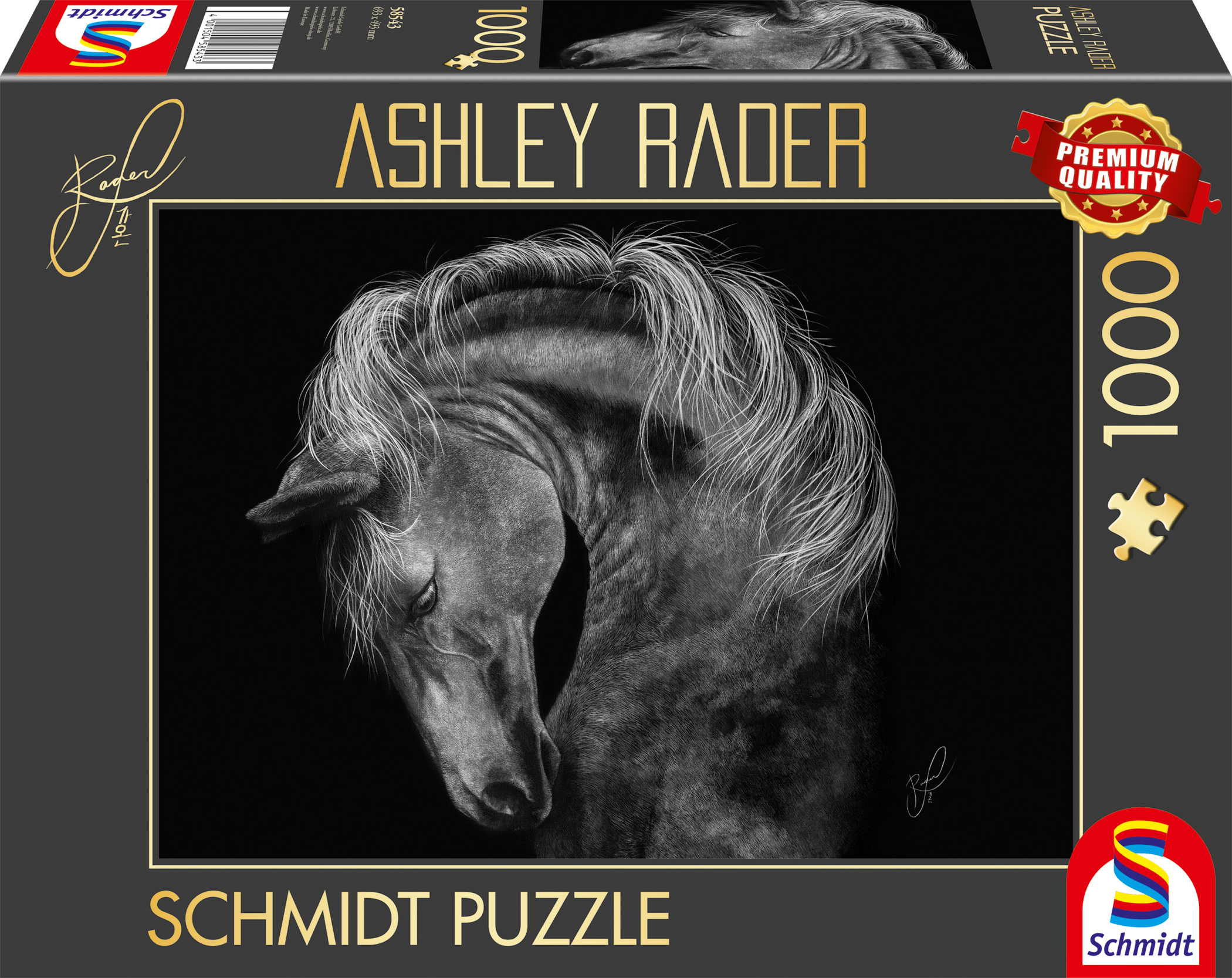 1000 Teile Schmidt Spiele Puzzle Ashley Rader Power Pferd Im Zeichen der Stärke 58543