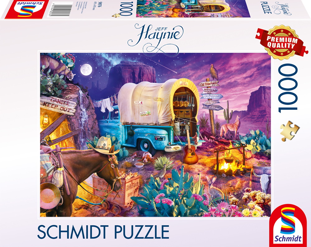 1000 Teile Schmidt Spiele Puzzle Jeff Haynie Romantisches Wildwest-Camping 58576