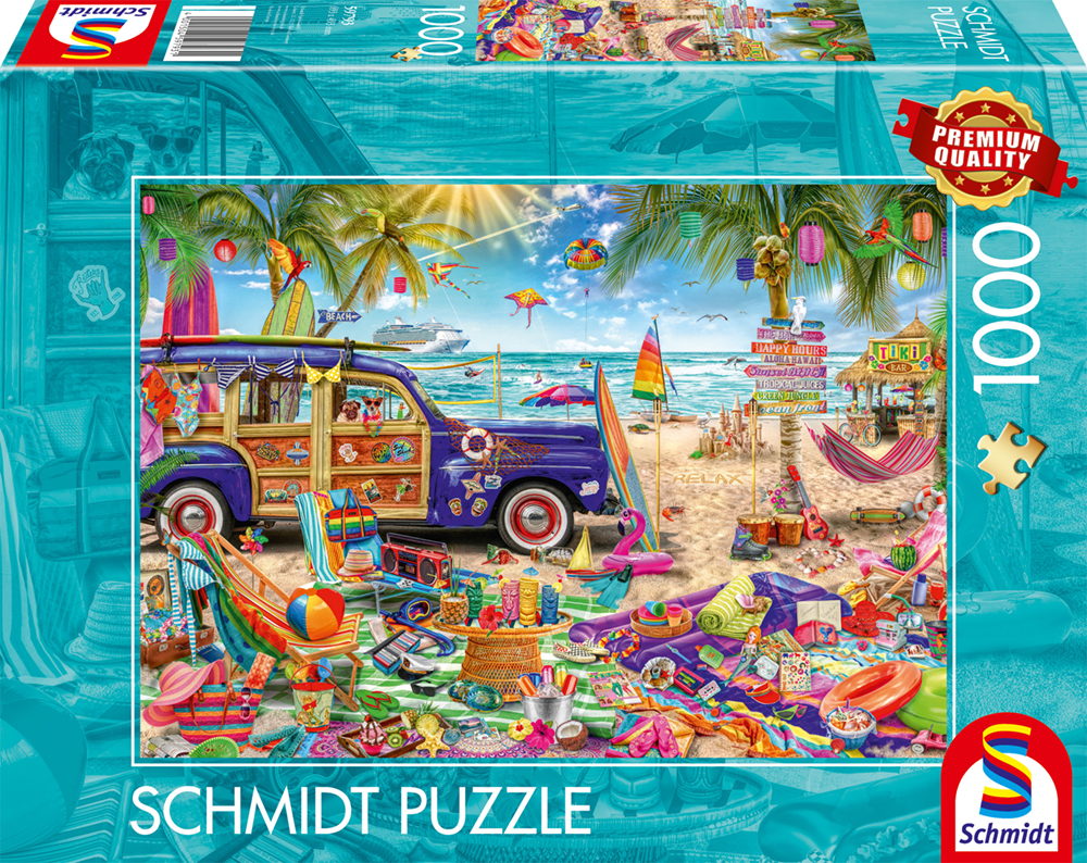 1000 Teile Schmidt Spiele Puzzle Sonnige Auszeit am Strand 59793