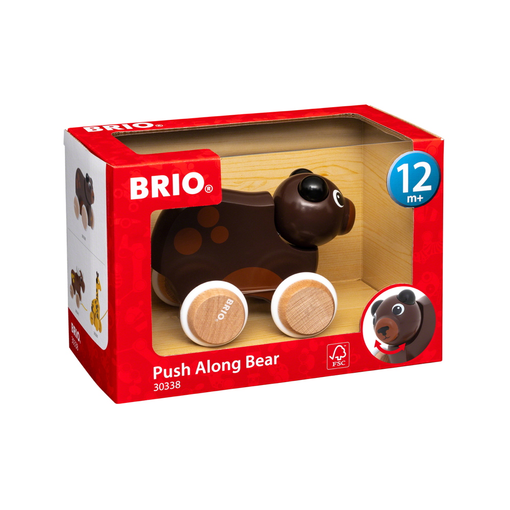 Brio Kleinkindwelt Holz Schiebespielzeug Lustiger Schiebe B�r 30338