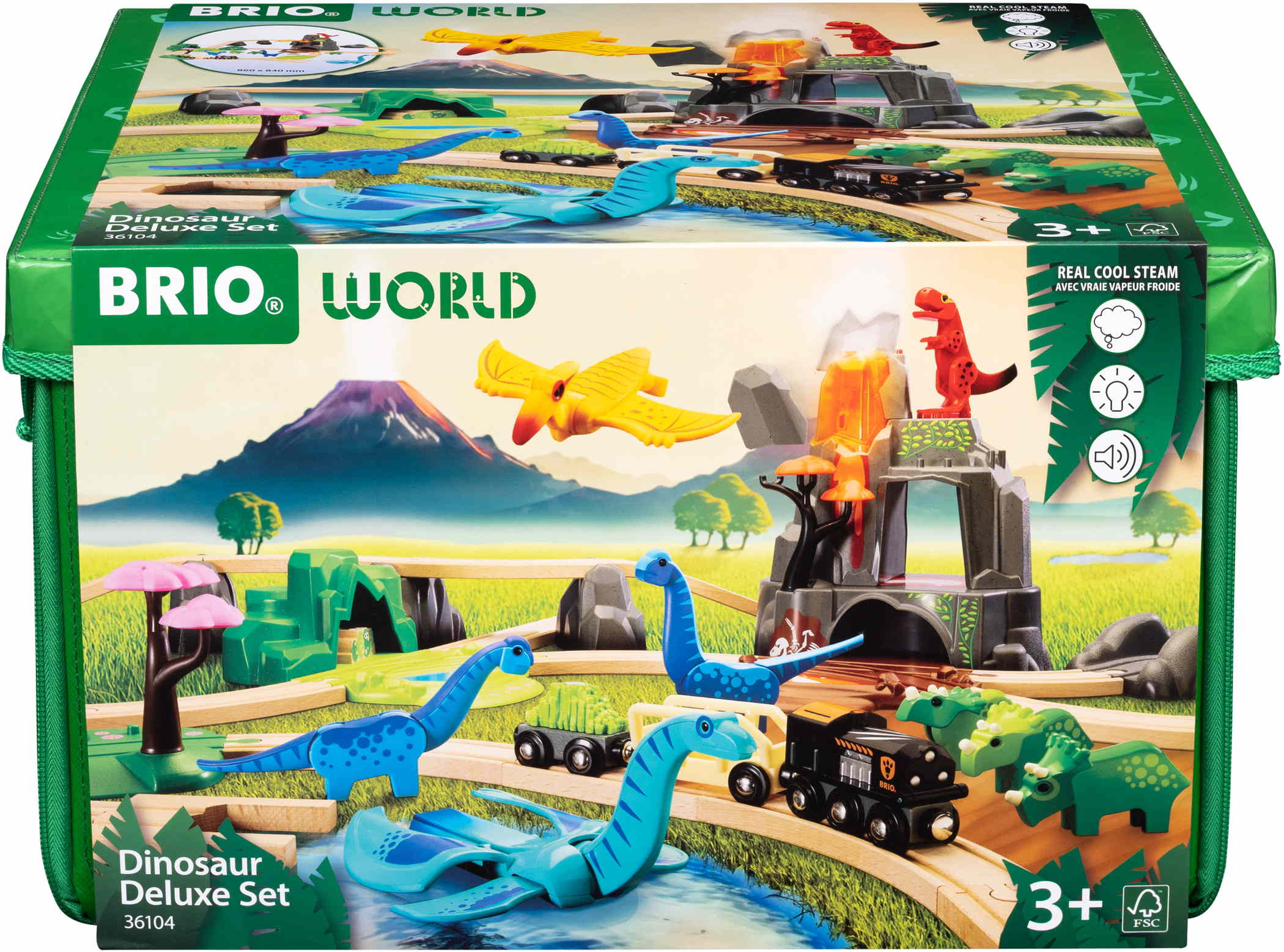 Brio World Eisenbahn Starter Set Dinosaurier Deluxe Set 44 Teile 36104