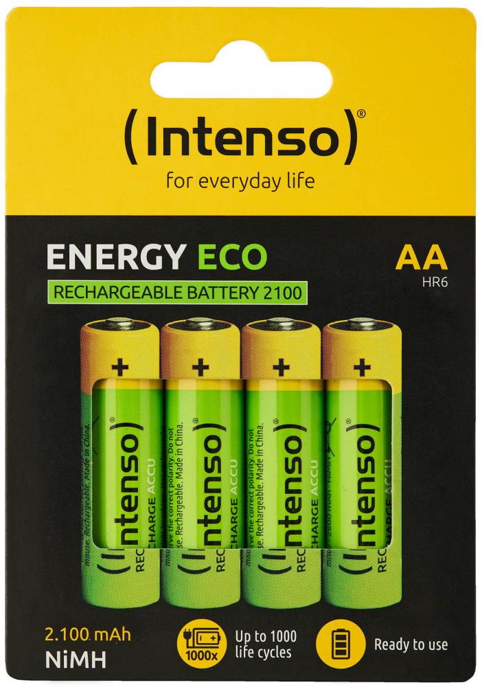20 Intenso Akku AA 2100mAh Energy Eco Nickel-Metall-Hydrid im 4er Blister