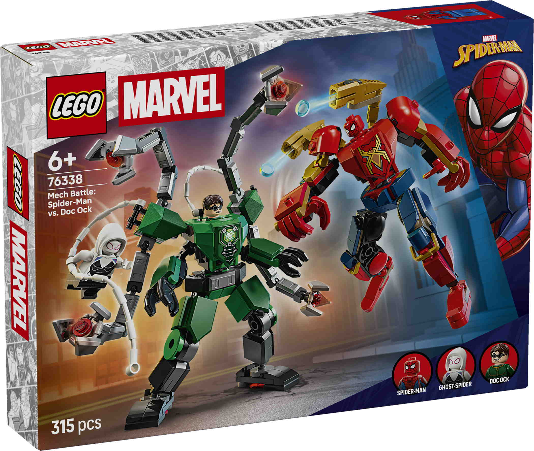 LEGO® Marvel Super Heroes™ Mech-Duell Spider-Man vs. Doc Ock 315 Teile 76338