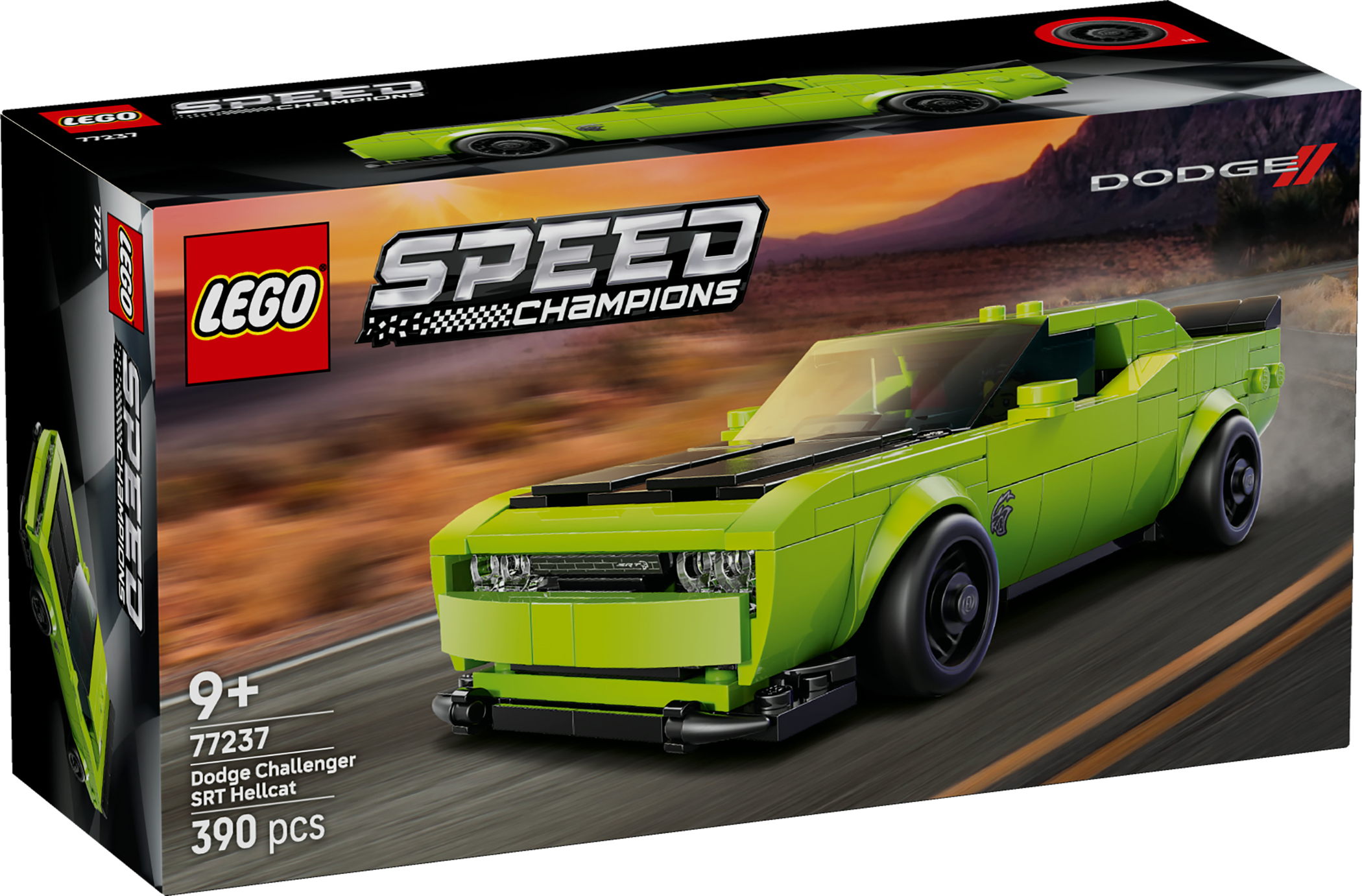 LEGO® Speed Champions Dodge Challenger SRT Hellcat Sportwagen 390 Teile 77237