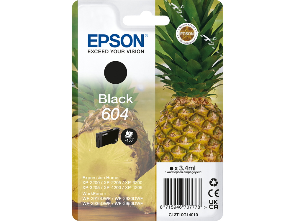 Epson Druckerpatrone Tinte 604 BK black, schwarz