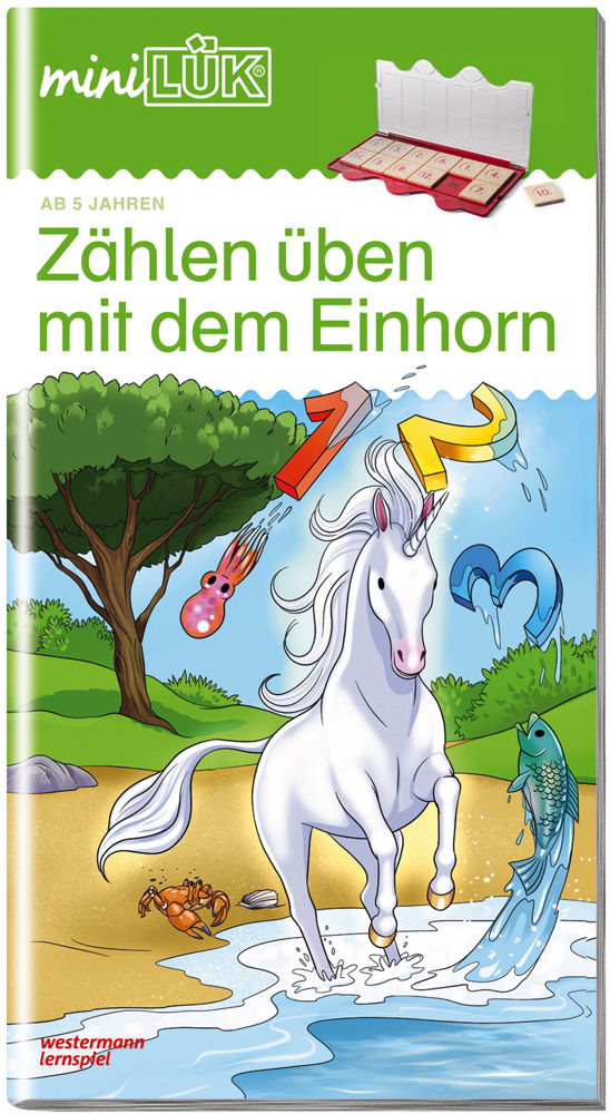 LÜK miniLÜK Buch Zählen üben mit dem Einhorn ab 5 Jahren 4608