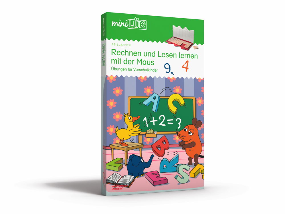 LÜK MiniLÜK Set Bücher und Kontrollgerät Rechnen und Lesen lernen mit der Maus ab 5 Jahren 345