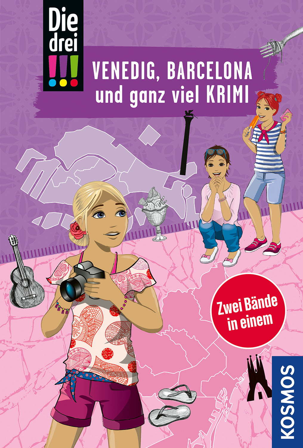 Kosmos Buch Die drei !!! Doppelband Venedig, Barcelona und ganz viel Krimi 18468