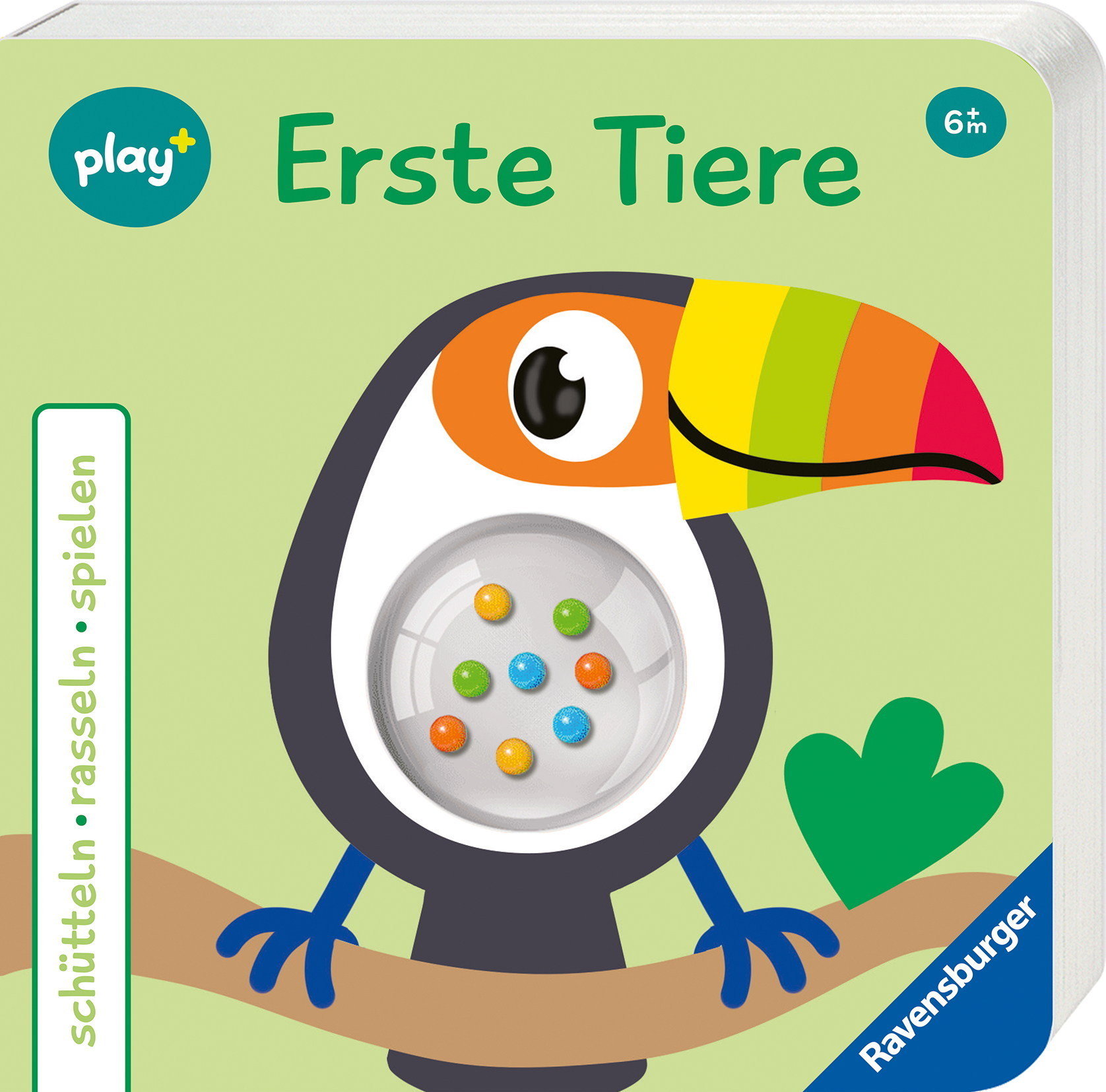 Ravensburger Buch Pappbilderbuch play+ schütteln, rasseln, spielen Erste Tiere 45600