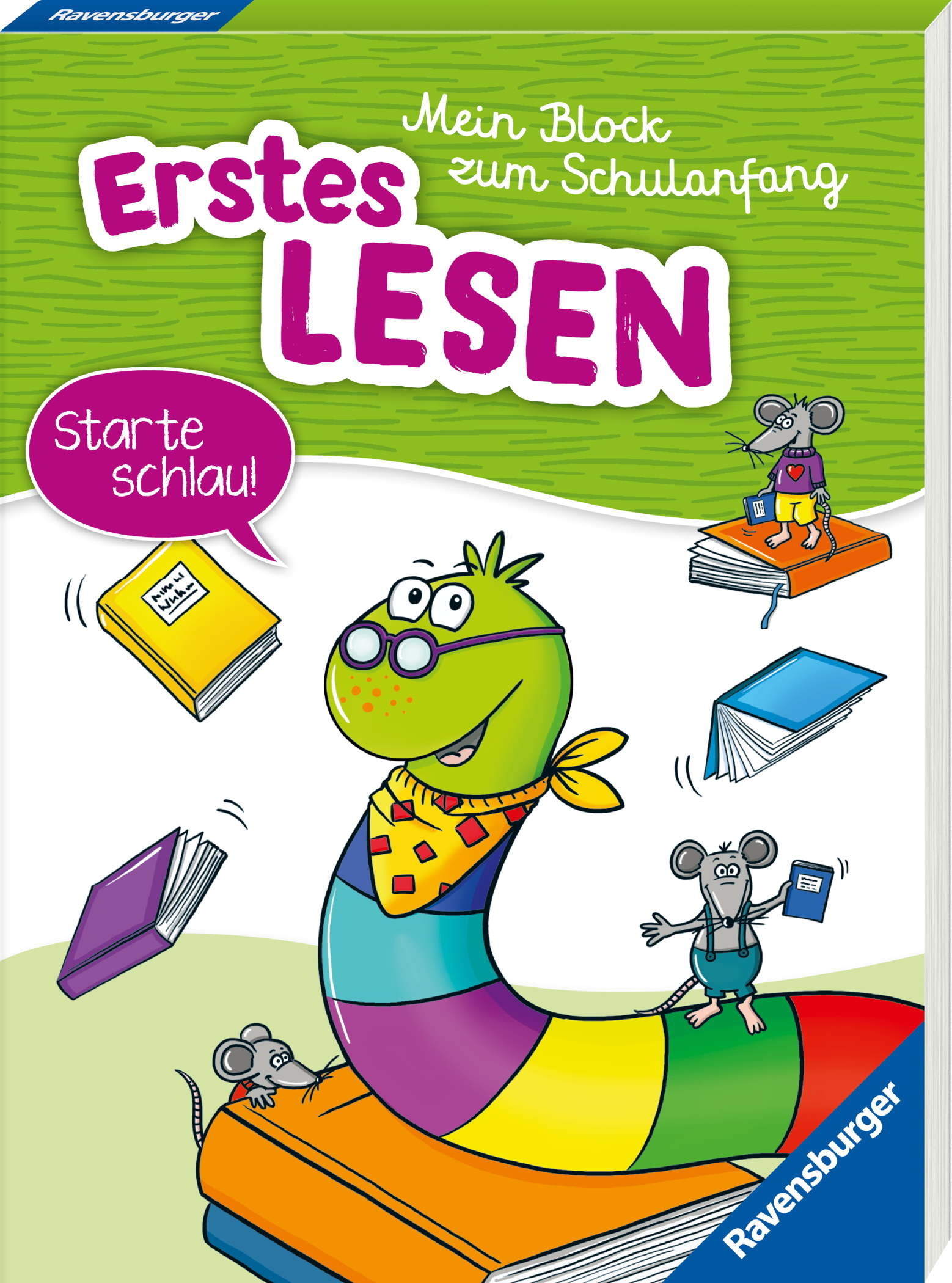 Ravensburger Buch Quiz und Rätsel Mein Block zum Schulanfang Erstes Lesen 48902