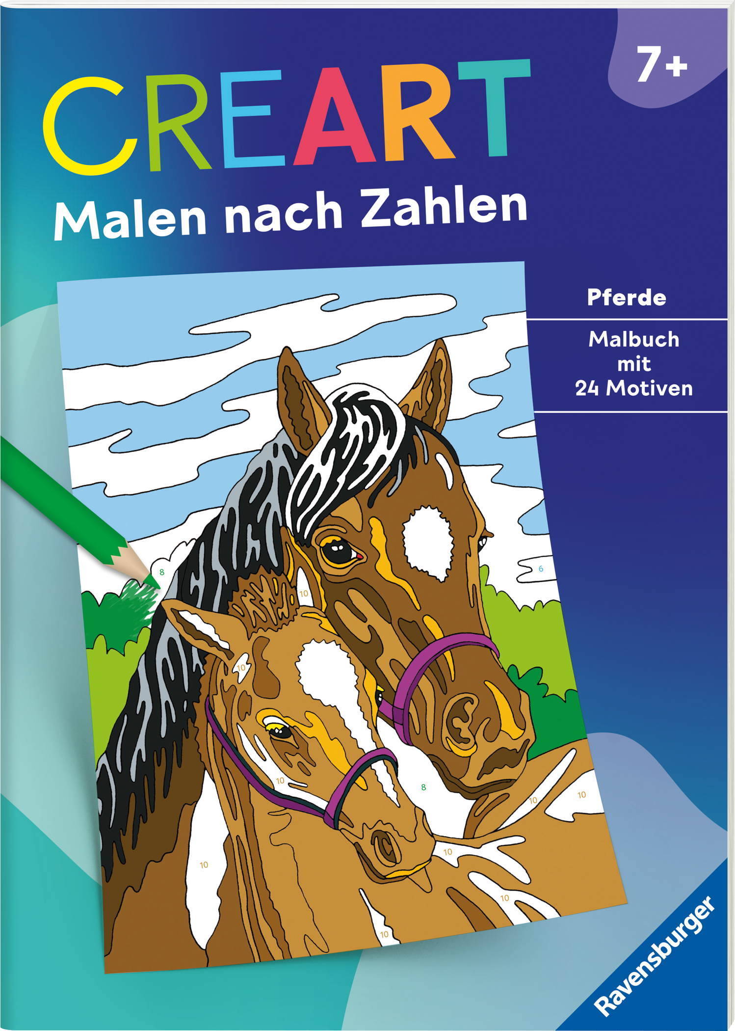 Ravensburger Buch Kreativität CreArt Malen nach Zahlen ab 7 Pferde 48935